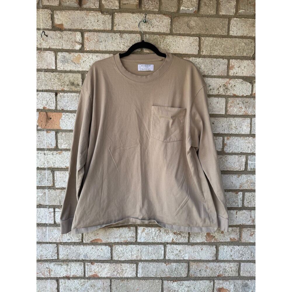 Mens Primark Xl Relaxed Fit Shirt Beige
